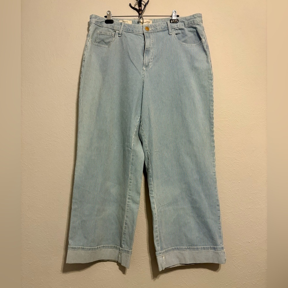 High Rise Striped Jeans